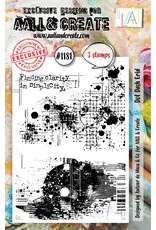 AALL & CREATE AALL & CREATE AUTOUR DE MWA #1181 DOT DASH GRID A7 CLEAR STAMP SET