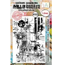 AALL & CREATE AALL & CREATE AUTOUR DE MWA #1182 SPHERICAL TEXTUAL A7 CLEAR STAMP