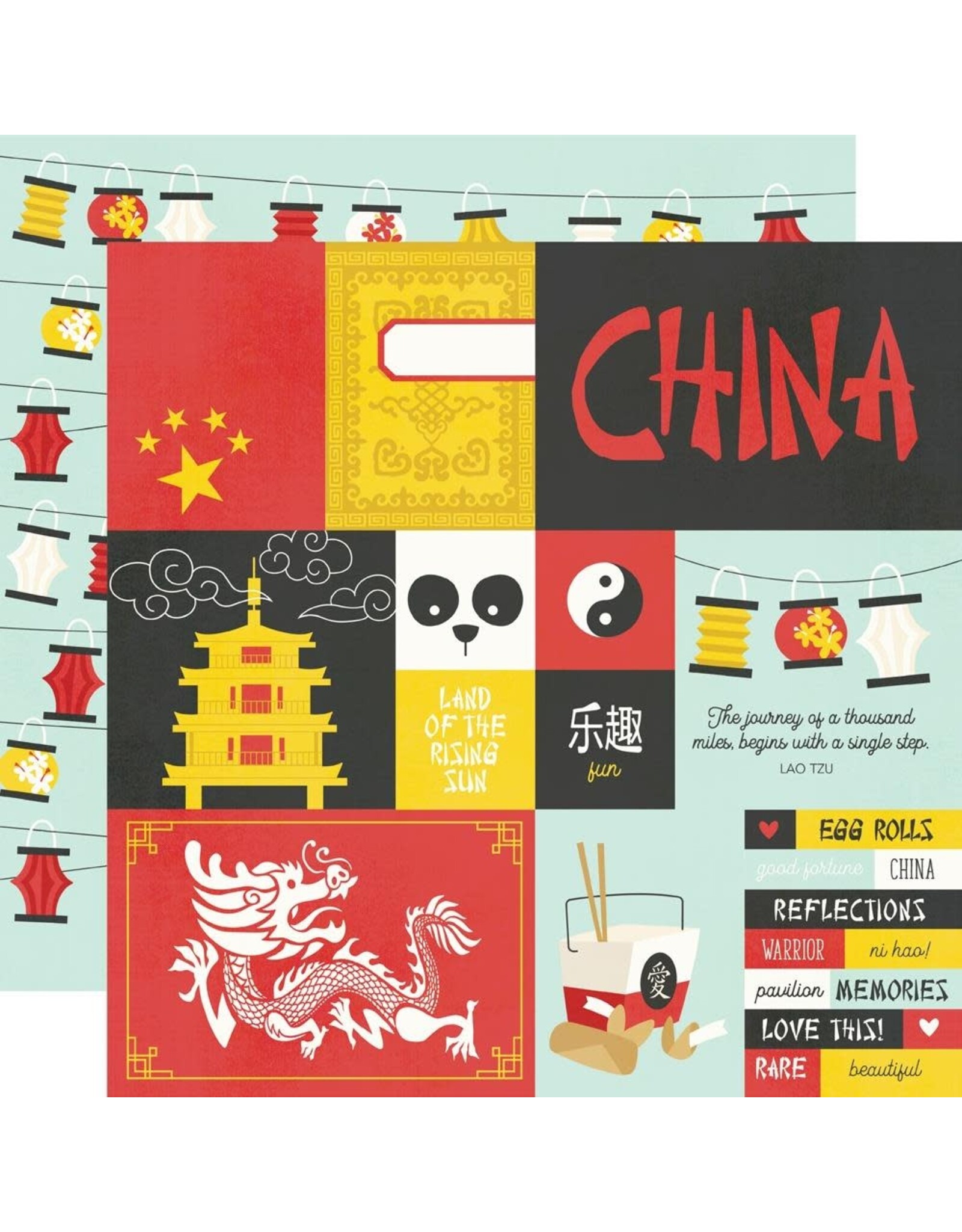 SIMPLE STORIES SIMPLE STORIES SAY CHEESE EPIC CHINA 12x12 CARDSTOCK