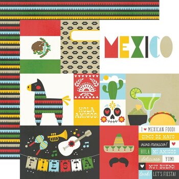 SIMPLE STORIES SIMPLE STORIES SAY CHEESE EPIC MEXICO 12x12 CARDSTOCK