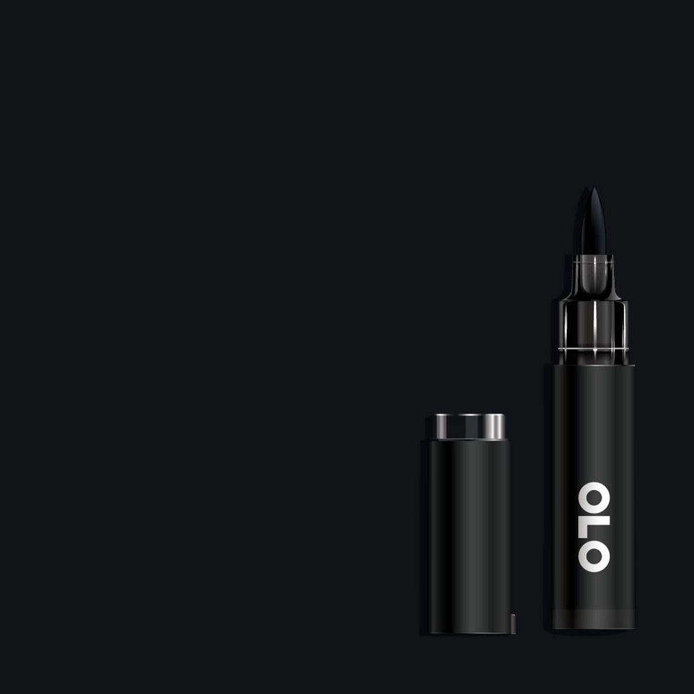 OLO OLO BRUSH HALF MARKER - BK BLUE BLACK