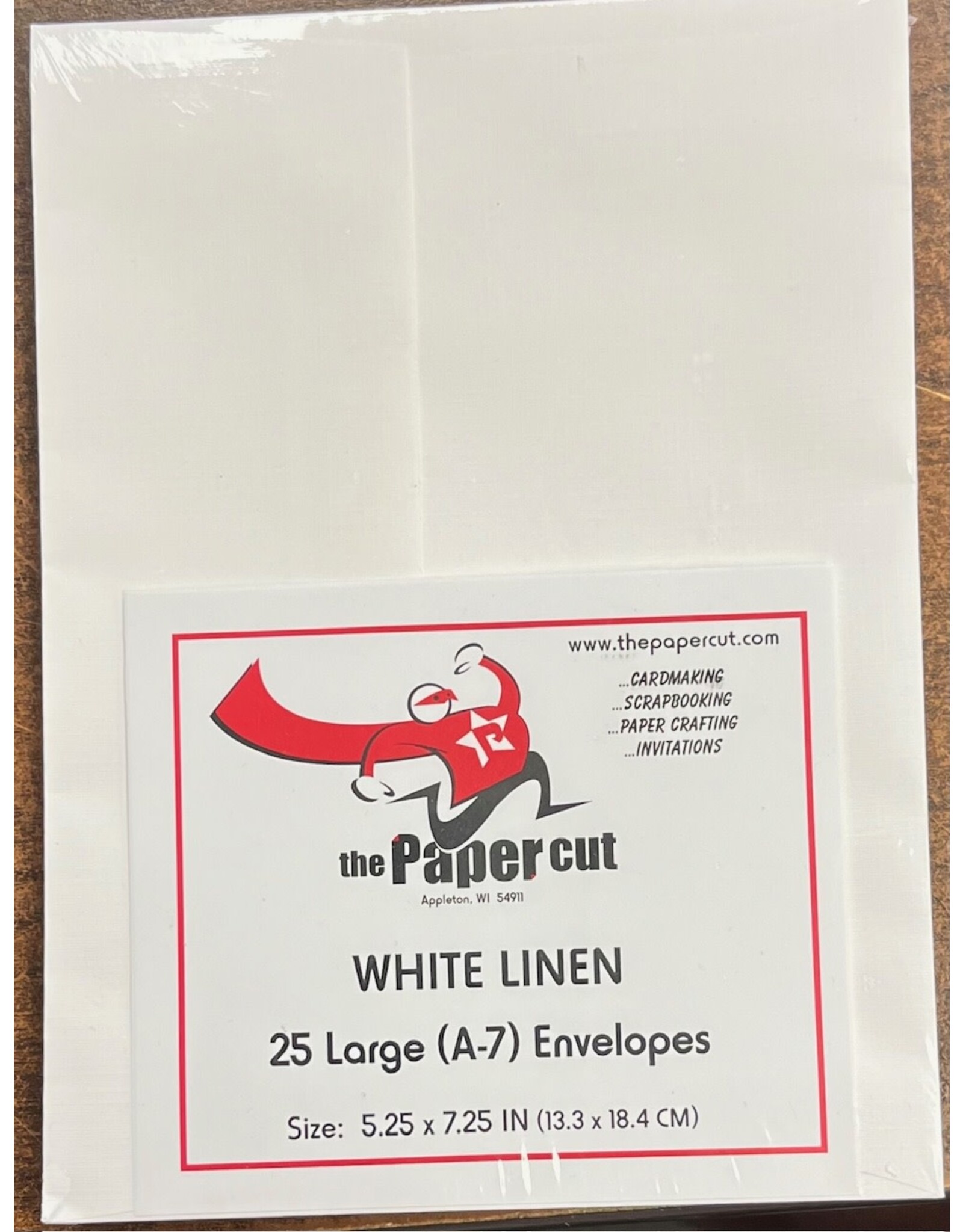 PAPER CUT THE PAPER CUT 25 LARGE (A-7) WHITE LINEN ENVELOPES