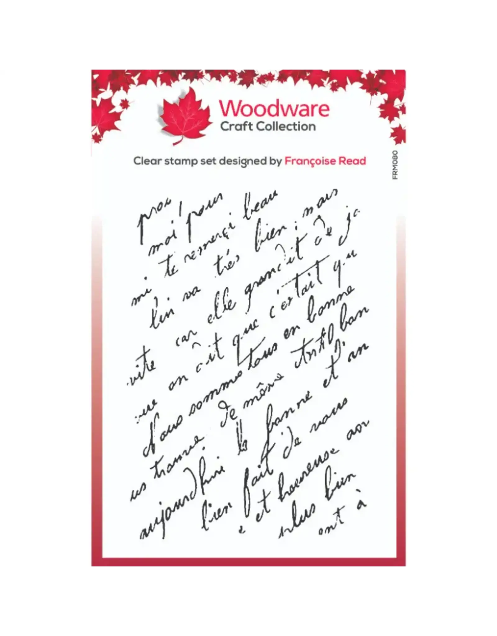 WOODWARE CRAFT COLLECTION WOODWARE CRAFT COLLECTION FRANCOISE READ FRENCH SCRIPT CLEAR STAMP