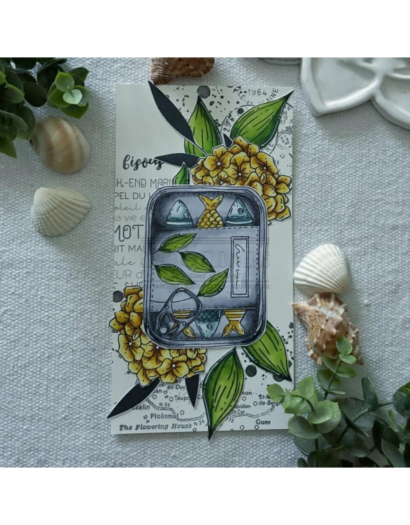 CHOU & FLOWERS CHOU & FLOWERS COLLECTION SOUVENIRS D'ETE MINI TEXTE CLEAR STAMP