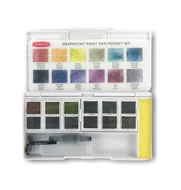 DERWENT DERWENT INKTENSE PAINT PAN GRAPHITINT TRAVEL SET 12/PK