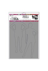 RANGER RANGER DINA WAKLEY MEDIA STENCIL OLD SCHOOL SILHOUETTES 9"X6"