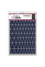 RANGER RANGER DINA WAKLEY MEDIA STENCIL TRIANGLE FENCE 9"X6"