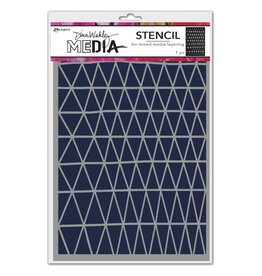 RANGER RANGER DINA WAKLEY MEDIA STENCIL TRIANGLE FENCE 9"X6"