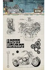 STUDIOLIGHT STUDIOLIGHT GEARHEAD'S WORKSHOP GEARS & BIKES CLEAR STAMP SET