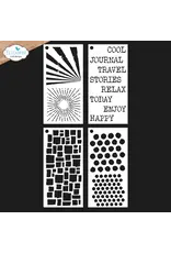 ELIZABETH CRAFT DESIGNS ELIZABETH CRAFT DESIGNS ART JOURNAL SPECIALS BY DEVID JOURNAL STENCILS 4 STENCIL SET 4/PK