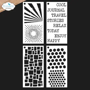 ELIZABETH CRAFT DESIGNS ELIZABETH CRAFT DESIGNS ART JOURNAL SPECIALS BY DEVID JOURNAL STENCILS 4 STENCIL SET 4/PK