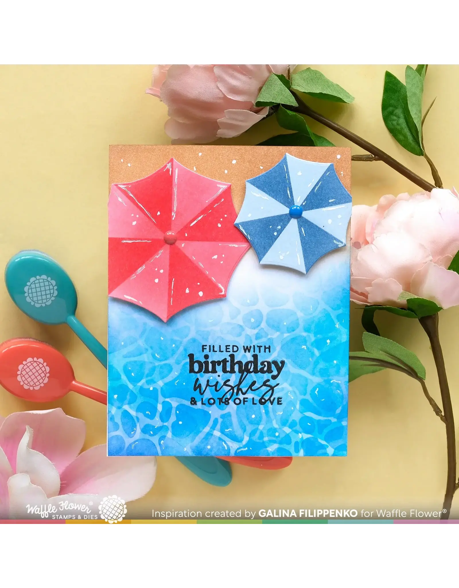 WAFFLE FLOWER WAFFLE FLOWER BEACH UMBRELLA DIE-N-STENCIL SET