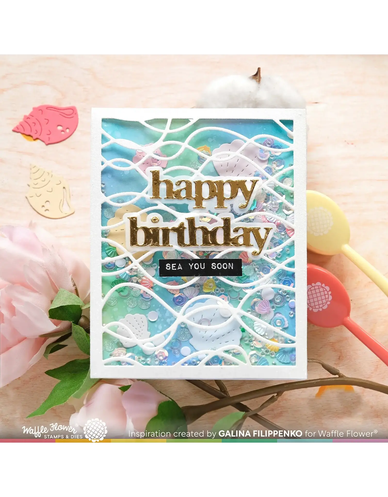 WAFFLE FLOWER WAFFLE FLOWER HAPPY WAVES PANEL DIE