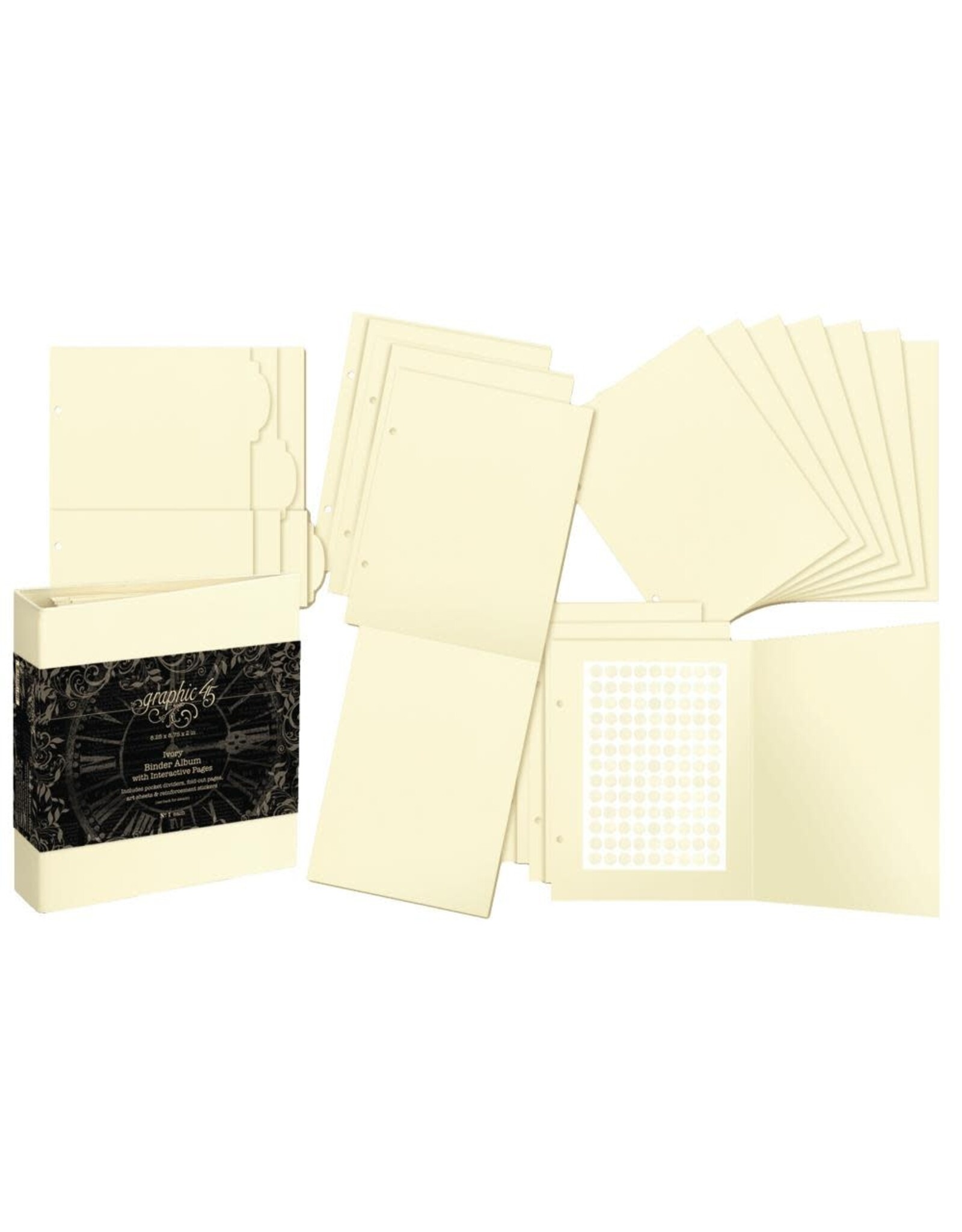 GRAPHIC 45 GRAPHIC 45 STAPLES IVORY INTERACTIVE BINDER ALBUM