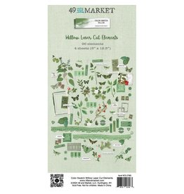 49 AND MARKET 49 AND MARKET COLOR SWATCH WILLOW 6x12 LASER CUT ELEMENTS 96/PK