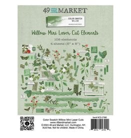 49 AND MARKET 49 AND MARKET COLOR SWATCH WILLOW MINI 6x8 LASER CUT ELEMENTS 108/PK