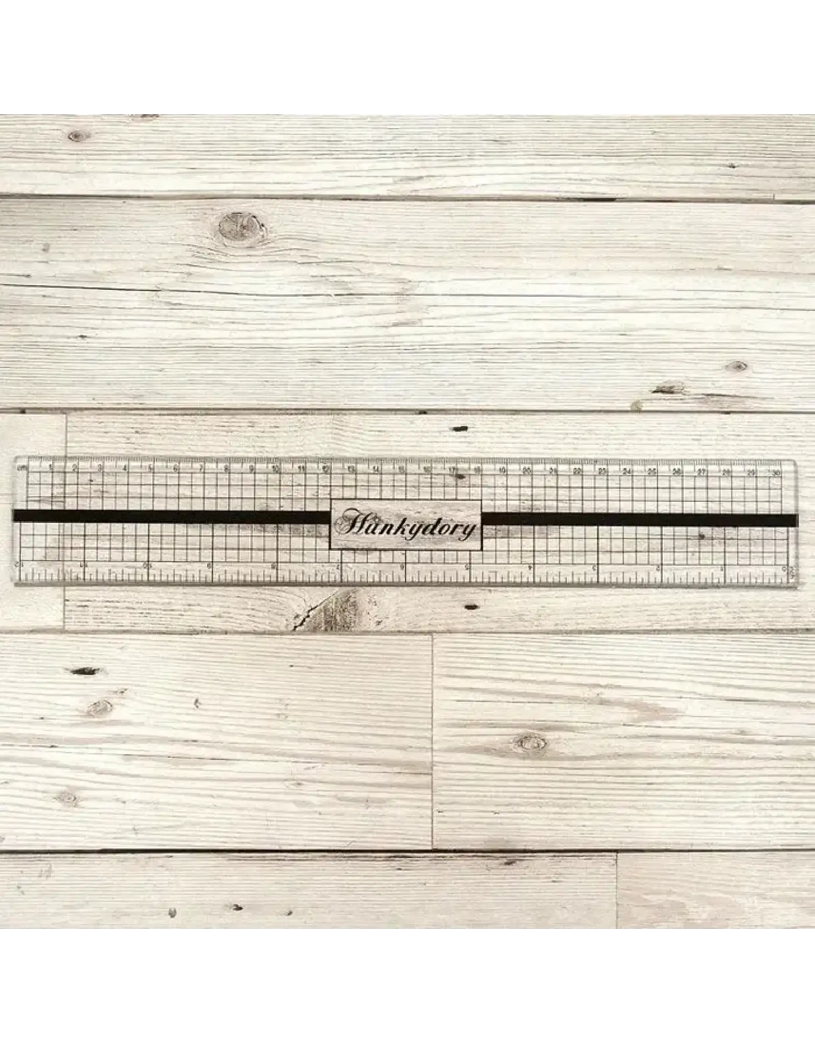 HUNKYDORY CRAFTS LTD. PREMIER CRAFT-TOOLS CRAFT CUTTING PLASTIC RULER WITH METAL EDGE