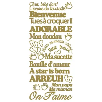 ECSTASY CRAFTS ECSTASY CRAFTS CHUT BÉBÉ DORT GOLD PEEL OFF STICKERS