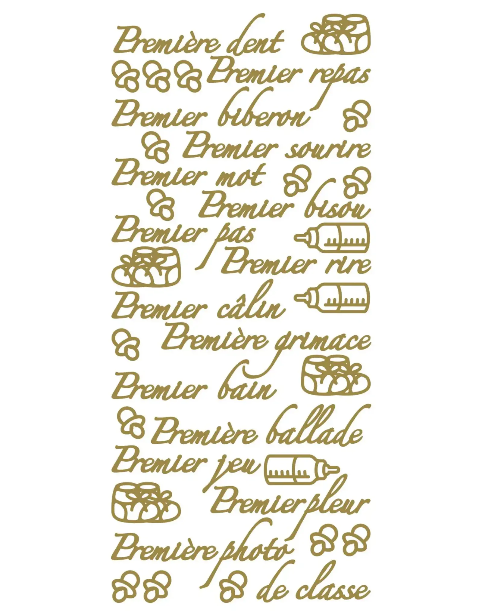 ECSTASY CRAFTS ECSTASY CRAFTS PREMIER BIBERON GOLD PEEL OFF STICKERS