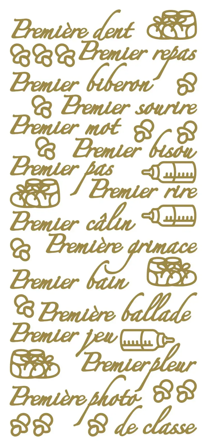 ECSTASY CRAFTS ECSTASY CRAFTS PREMIER BIBERON GOLD PEEL OFF STICKERS