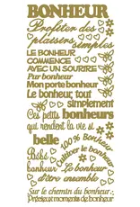 ECSTASY CRAFTS ECSTASY CRAFTS BONHEUR GOLD PEEL OFF STICKERS