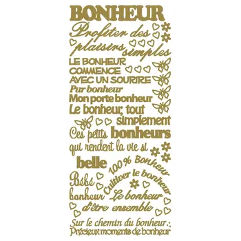 ECSTASY CRAFTS ECSTASY CRAFTS BONHEUR GOLD PEEL OFF STICKERS