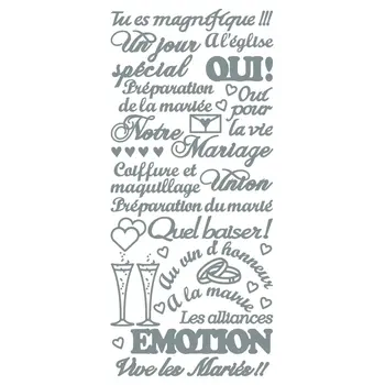 ECSTASY CRAFTS ECSTASY CRAFTS TU ES MAGNIFIQUE SILVER PEEL OFF STICKERS