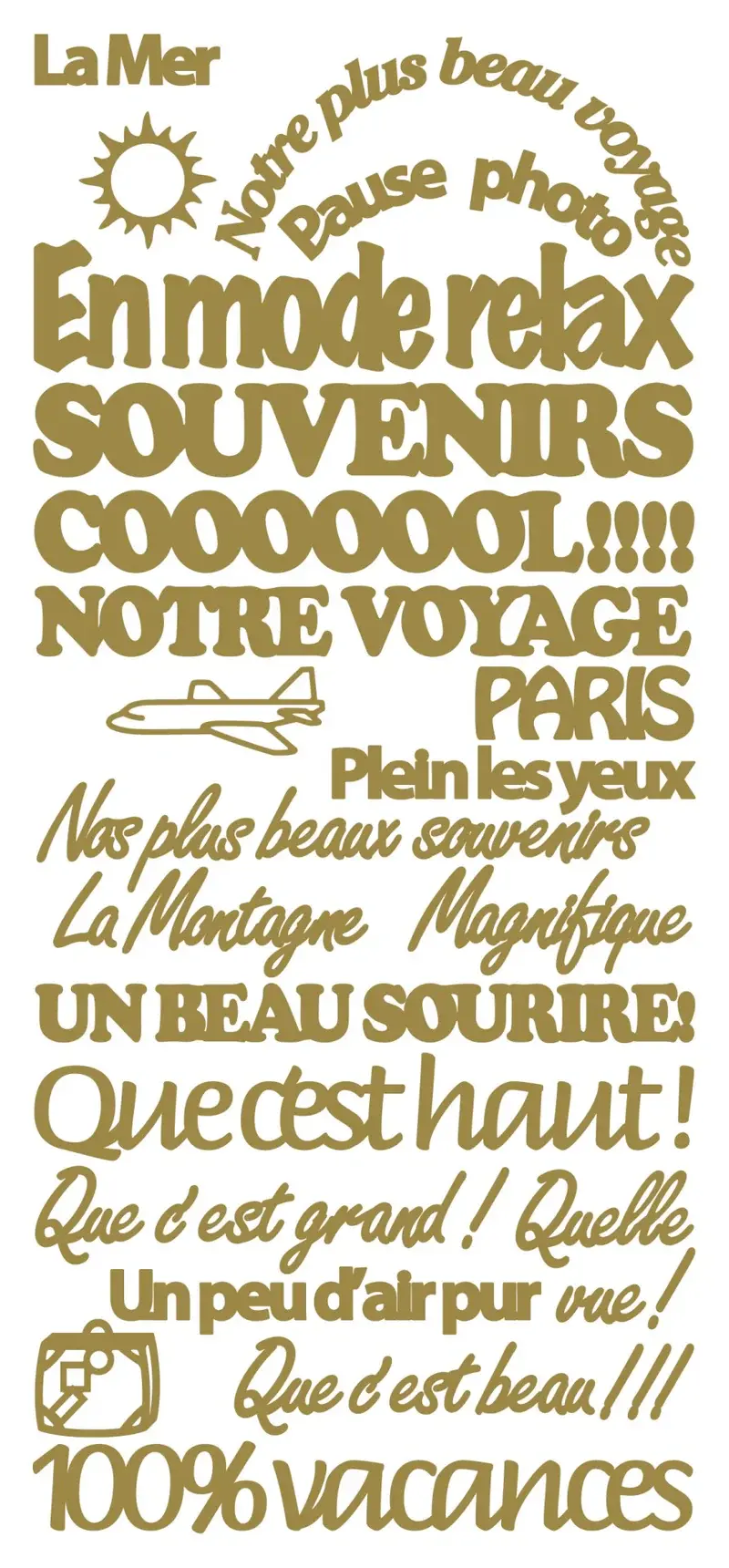 ECSTASY CRAFTS ECSTASY CRAFTS SOUVENIRS GOLD PEEL OFF STICKERS