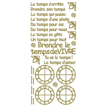 ECSTASY CRAFTS ECSTASY CRAFTS LE TEMPS S'ARRETE GOLD PEEL OFF STICKERS