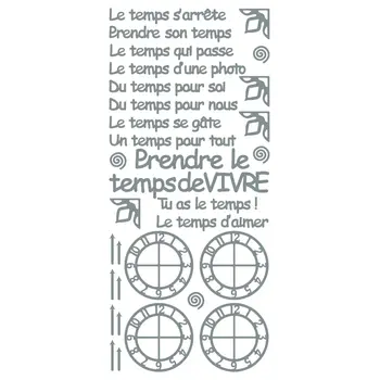 ECSTASY CRAFTS ECSTASY CRAFTS LE TEMPS S'ARRETE SILVER PEEL OFF STICKERS