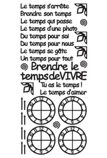 ECSTASY CRAFTS ECSTASY CRAFTS LE TEMPS S'ARRETE BLACK PEEL OFF STICKERS