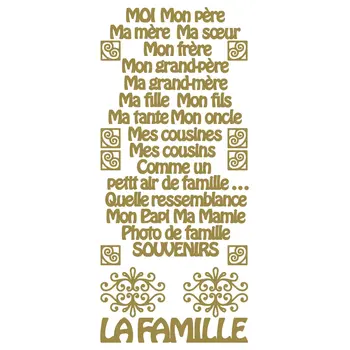 ECSTASY CRAFTS ECSTASY CRAFTS LA FAMILLE GOLD PEEL OFF STICKERS