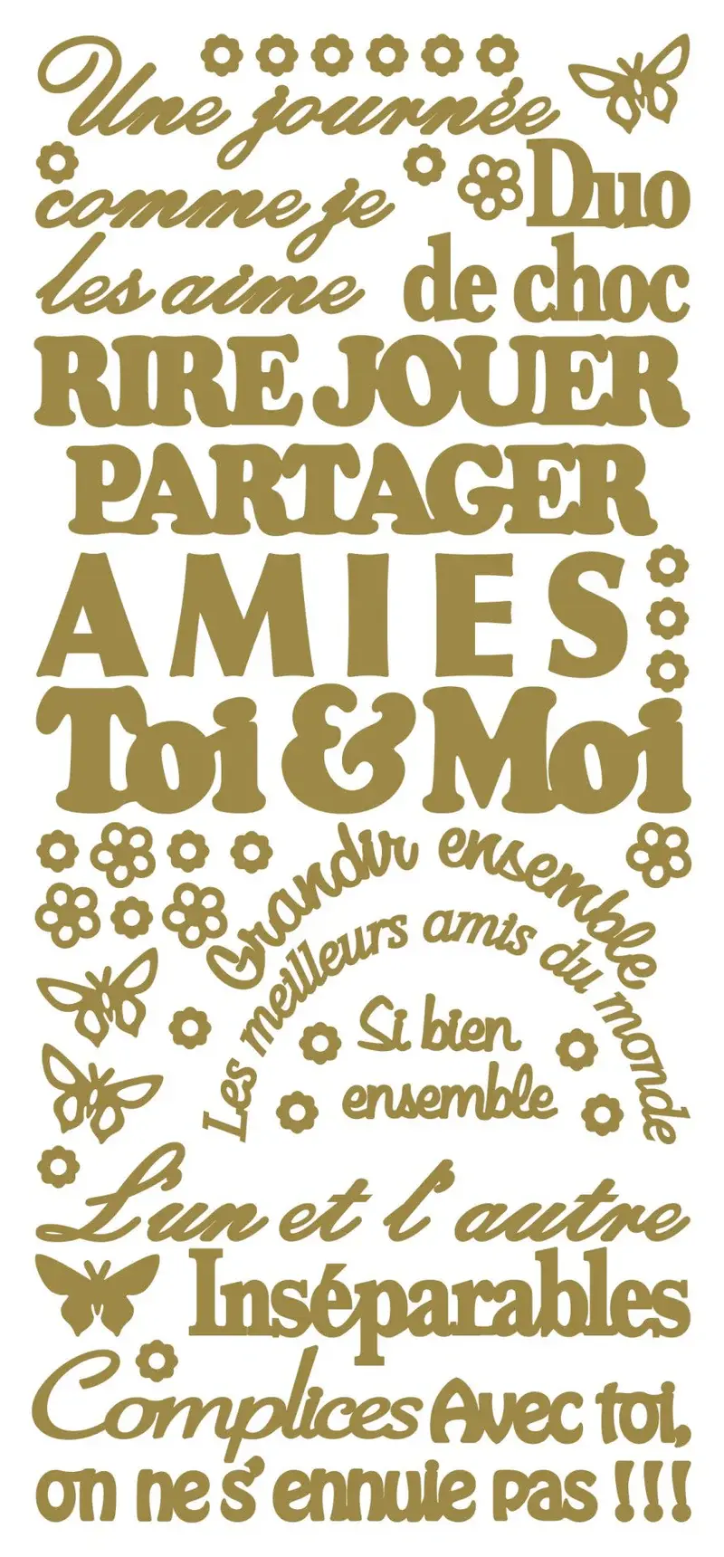 ECSTASY CRAFTS ECSTASY CRAFTS TOI & MOI GOLD PEEL OFF STICKERS