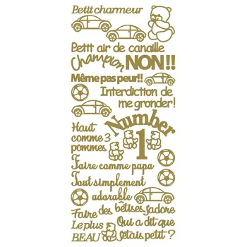 ECSTASY CRAFTS ECSTASY CRAFTS PETIT CHARMEUR GOLD PEEL OFF STICKERS