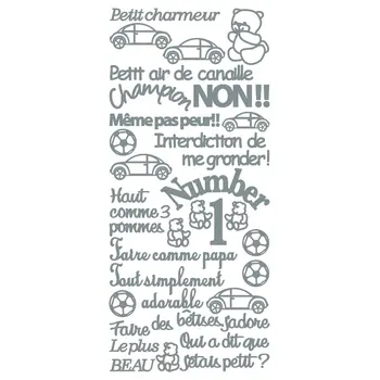 ECSTASY CRAFTS ECSTASY CRAFTS PETIT CHARMEUR SILVER PEEL OFF STICKERS