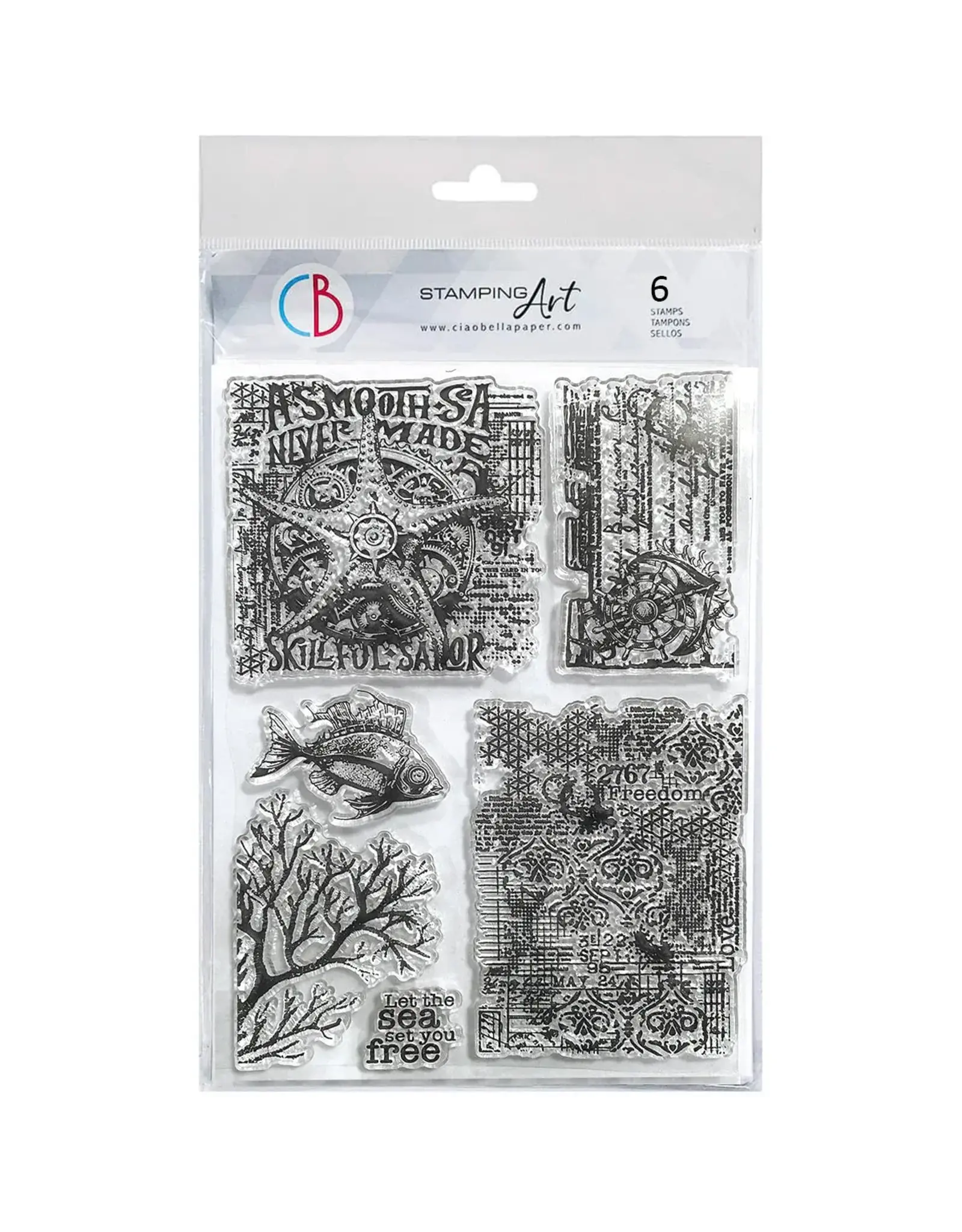 CIAO BELLA CIAO BELLA CORAL REEF SUBMERSIBLE SECRETS CLEAR STAMP SET