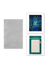 SPELLBINDERS SPELLBINDERS DAWN BIBBY FEATHER FLOURISH PEACOCK PARADISE COLLECTION 3D EMBOSSING FOLDER