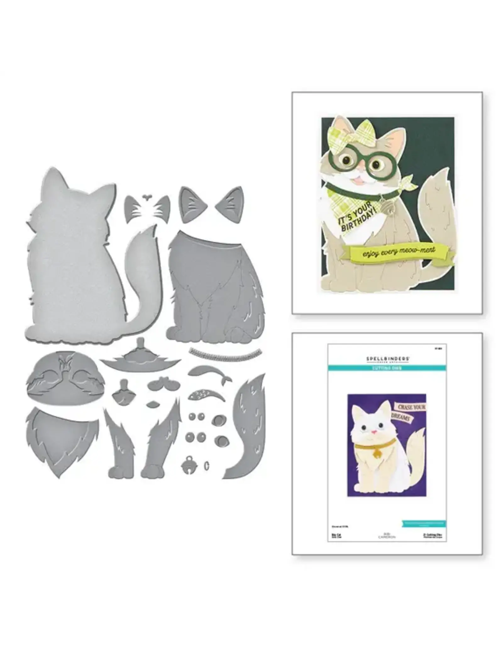 SPELLBINDERS SPELLBINDERS BIBI CAMERON BIG CAT BIBI'S CATS AND PUGS COLLECTION DIE SET