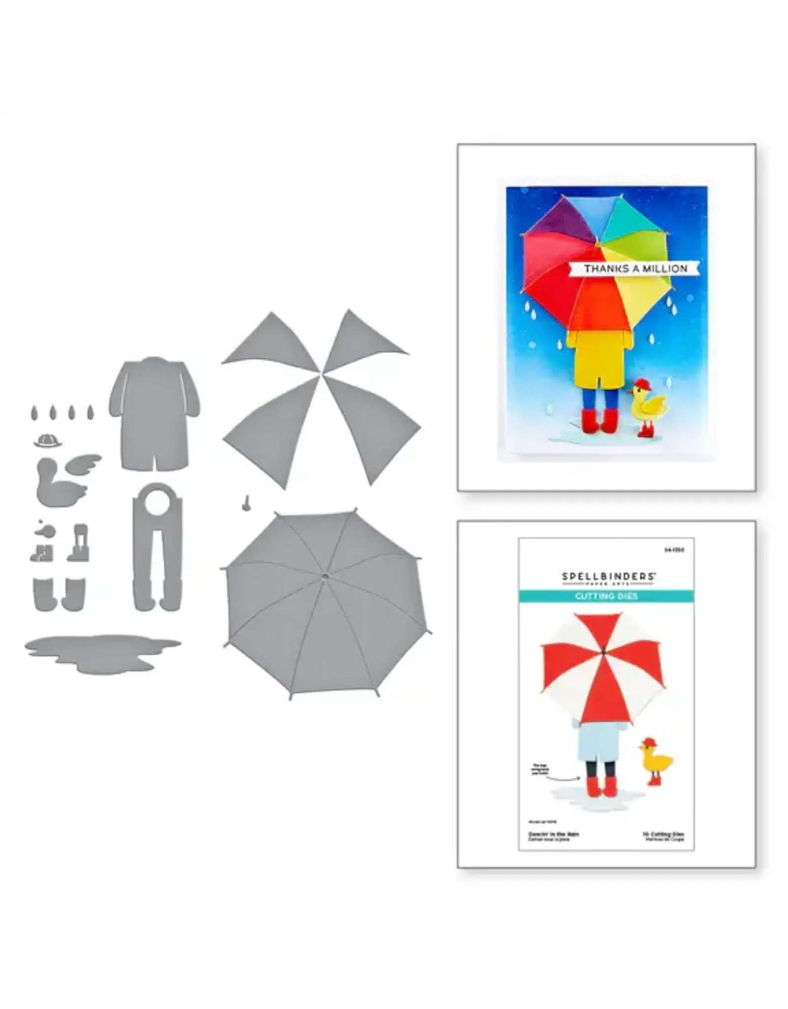 SPELLBINDERS SPELLBINDERS DANCIN' IN THE RAIN OUT AND ABOUT COLLECTION DIE SET