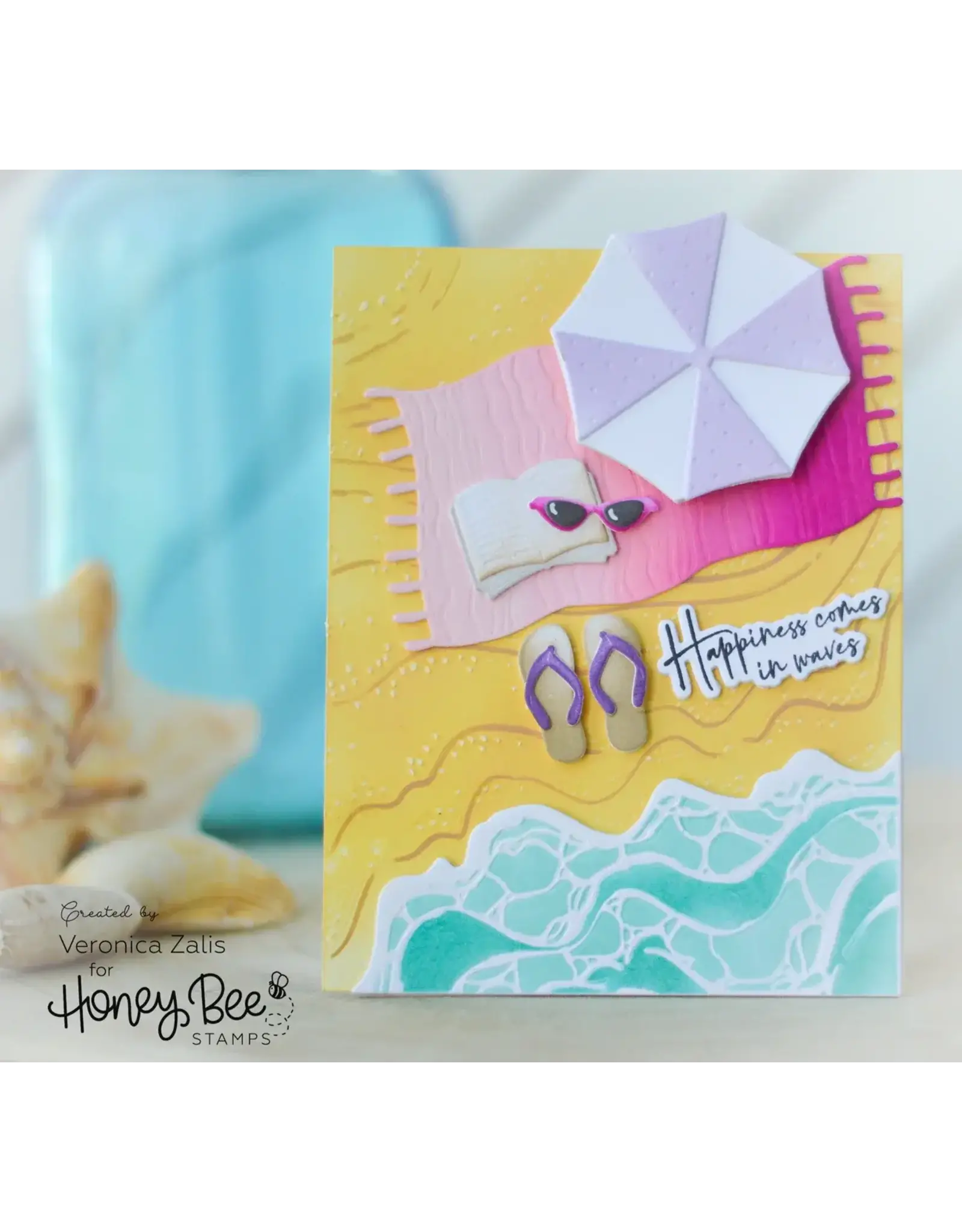 HONEY BEE HONEY BEE STAMPS LOVELY LAYERS: AT THE BEACH DIE SET