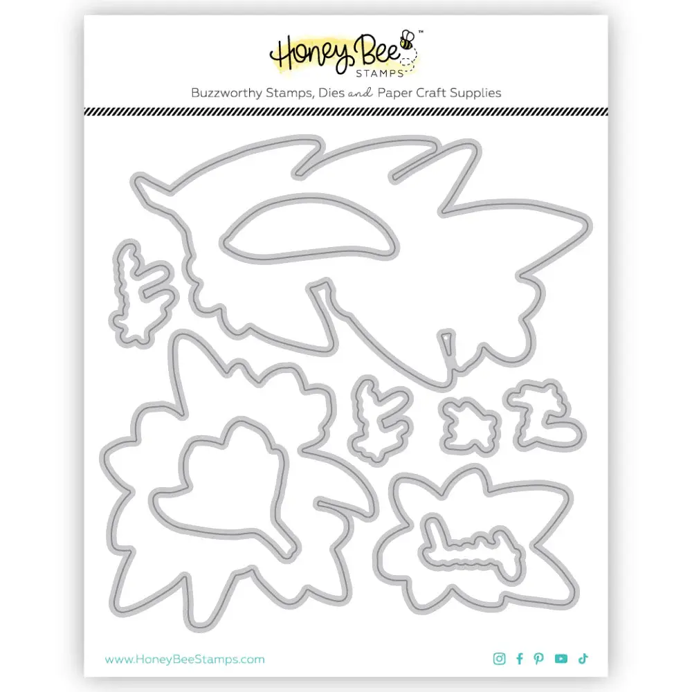 HONEY BEE HONEY BEE STAMPS PARADISE PLUMERIAS DIE SET