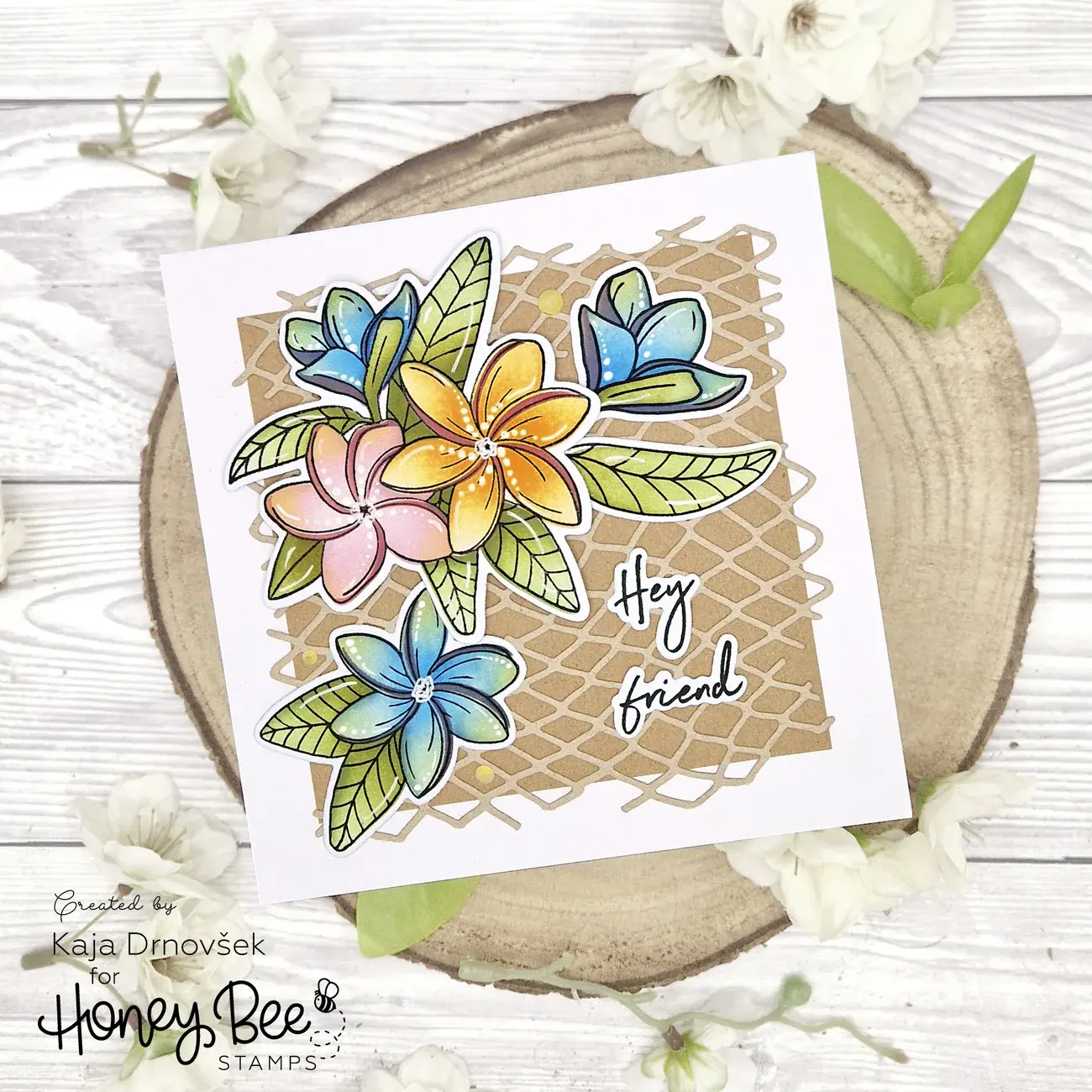 HONEY BEE HONEY BEE STAMPS PARADISE PLUMERIAS DIE SET