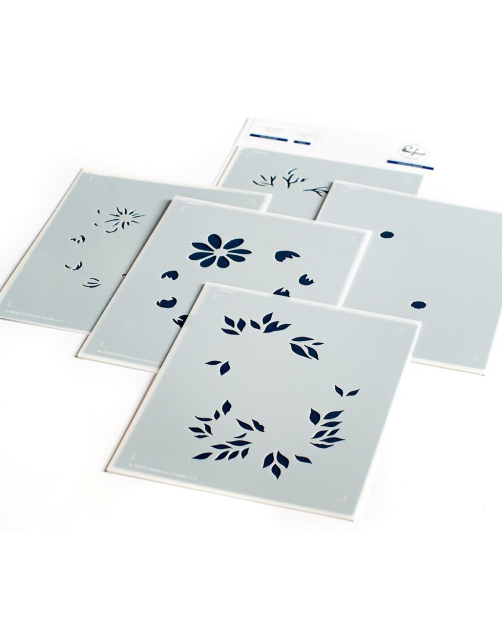 PINKFRESH PINKFRESH STUDIO DAISY WREATH 4.25x5.25 STENCIL SET OF 5