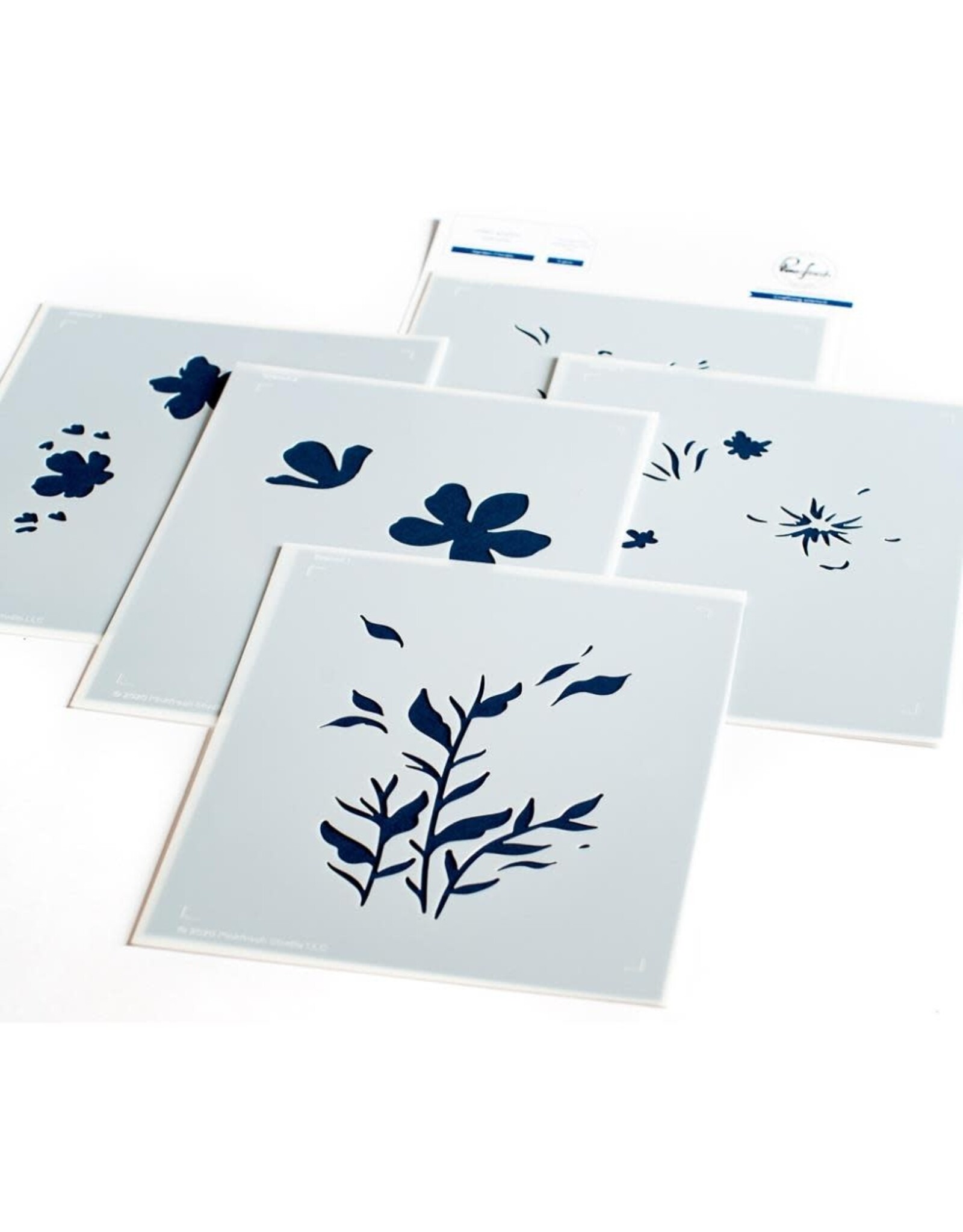 PINKFRESH PINKFRESH STUDIO GARDEN FLORALS 4.25x5.25 STENCIL SET OF 5