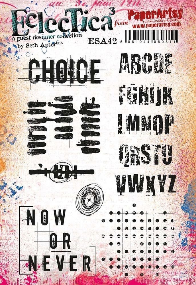 PAPER ARTSY PAPER ARTSY ECLECTICA SETH APTER ESA42 CLING STAMP SET