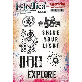 PAPER ARTSY PAPER ARTSY ECLECTICA SETH APTER ESA41 CLING STAMP SET