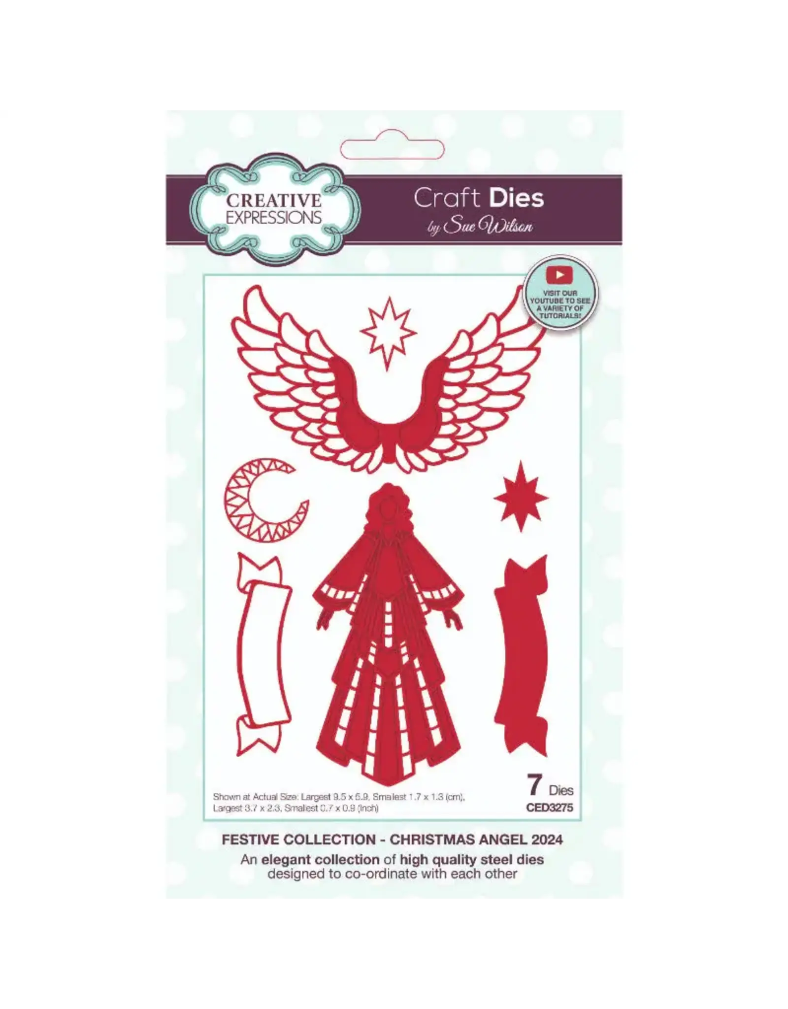 CREATIVE EXPRESSIONS CREATIVE EXPRESSIONS SUE WILSON FESTIVE COLLECTION - CHRISTMAS ANGEL 2024 DIE SET