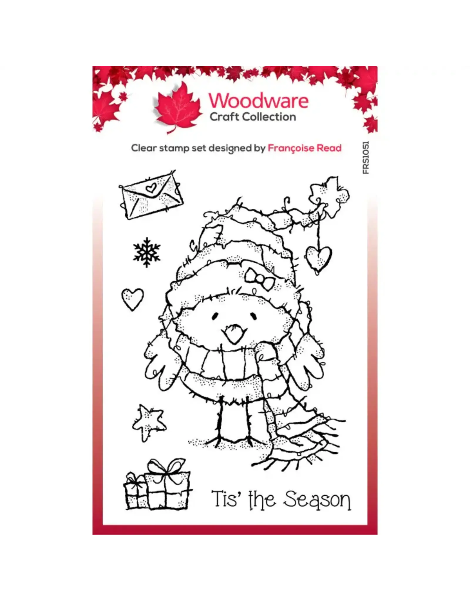 WOODWARE CRAFT COLLECTION WOODWARE CRAFT COLLECTION ALL WRAPPED UP CLEAR STAMP SET