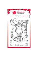 WOODWARE CRAFT COLLECTION WOODWARE CRAFT COLLECTION MOOSE CHRISTMAS CLEAR STAMP SET