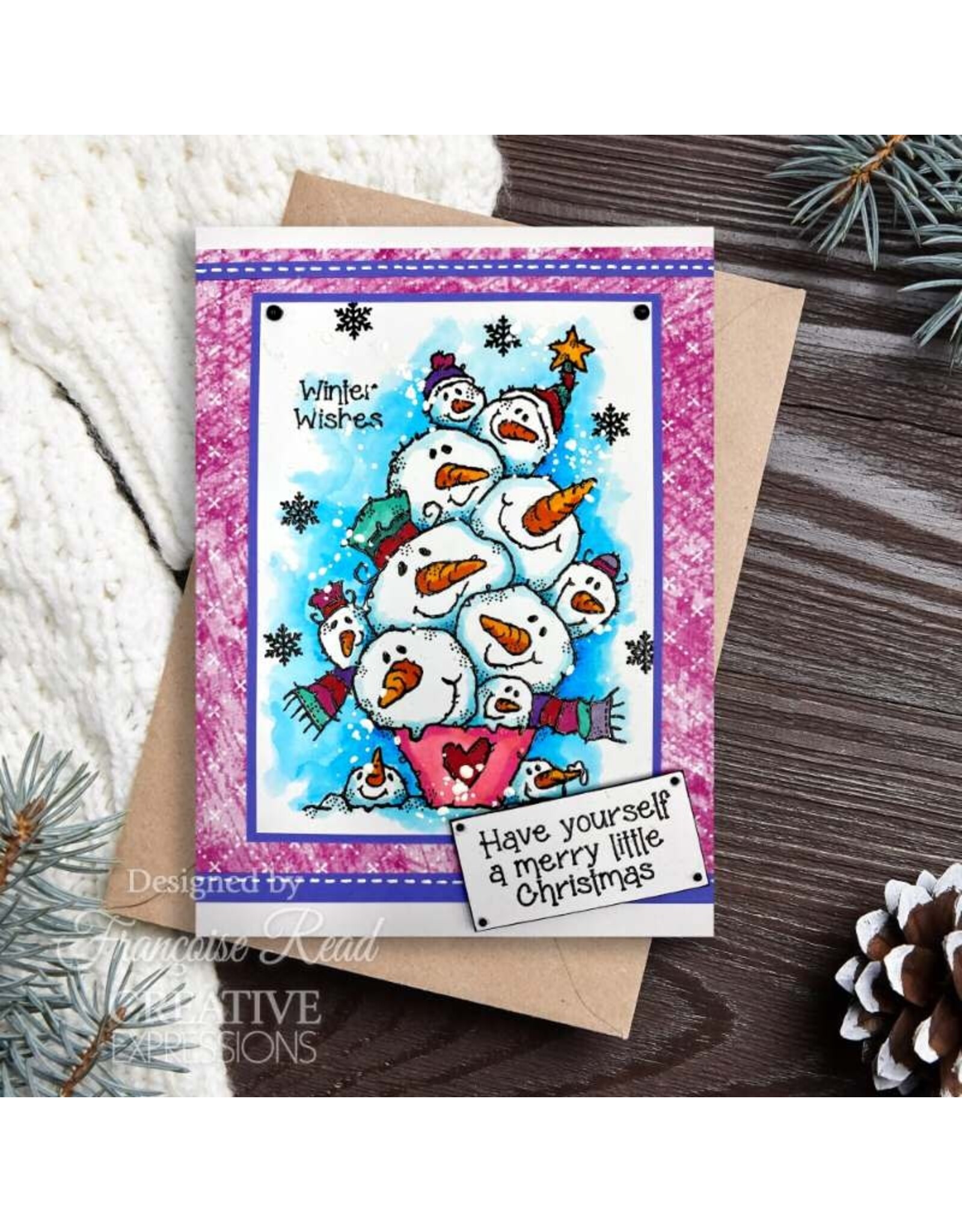 WOODWARE CRAFT COLLECTION WOODWARE CRAFT COLLECTION SNOW BALLS CLEAR STAMP SET